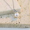 Wholesale S925 Silver Natural Freshwater Pearl Handmade Casual Crown Pendant Clavicle Chain Necklace