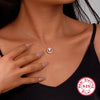 Wholesale S925 Silver Necklace Circle Set With Zircon Geometric Light Luxury Highend Clavicle Chain Electroplated For Women
