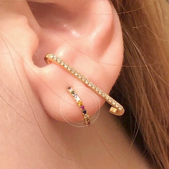 Wholesale S925 Silver Needle And Copper Cshaped And Ushaped Geometric Electroplated Earrings For Women