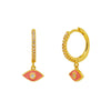Wholesale S925 Silver Needle Devil's Eye Earrings Geometric Style Electroplated