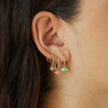 Wholesale S925 Silver Needle Devil's Eye Earrings Geometric Style Electroplated