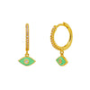 Wholesale S925 Silver Needle Devil's Eye Earrings Geometric Style Electroplated