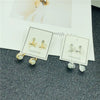 Wholesale S925 Silver Needle Long Opal Bow Ear Stud Earrings With Geometric Pattern And Electroplating