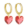 Wholesale S925 Silver Needle Love Ear Buckle Earrings With Heart Design And Zirconia For Women In Ins Style