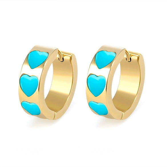 Wholesale S925 Silver Needle Love Ear Buckle Earrings With Heart Design And Zirconia For Women In Ins Style