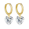 Wholesale S925 Silver Needle Love Ear Buckle Earrings With Heart Design And Zirconia For Women In Ins Style