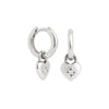 Wholesale S925 Silver Needle Love Ear Buckle Earrings With Heart Design And Zirconia For Women In Ins Style