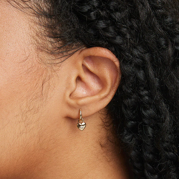 Wholesale S925 Silver Needle Love Ear Buckle Earrings With Heart Design And Zirconia For Women In Ins Style