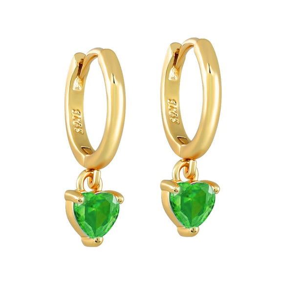 Wholesale S925 Silver Needle Love Ear Buckle Earrings With Heart Design And Zirconia For Women In Ins Style
