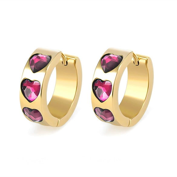 Wholesale S925 Silver Needle Love Ear Buckle Earrings With Heart Design And Zirconia For Women In Ins Style