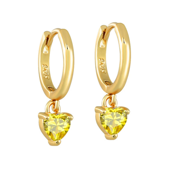 Wholesale S925 Silver Needle Love Ear Buckle Earrings With Heart Design And Zirconia For Women In Ins Style