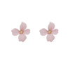 Wholesale S925 Silver Needle Multicolor Flower Ear Studs Alloy Electroplated Fashion Jewelry