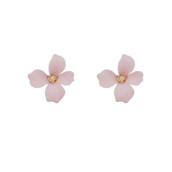 Wholesale S925 Silver Needle Multicolor Flower Ear Studs Alloy Electroplated Fashion Jewelry