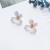 Wholesale S925 Silver Needle Multicolor Flower Ear Studs Alloy Electroplated Fashion Jewelry