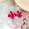 Wholesale S925 Silver Needle Multicolor Flower Ear Studs Alloy Electroplated Fashion Jewelry
