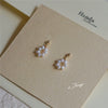 Wholesale S925 Silver Needle Simple Mini Natural Pearl Round Earrings For Women