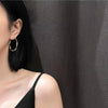 Wholesale S925 Silver Needle Twisted Hoop Earrings Alloy Geometric Electroplated For Women