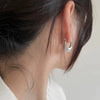 Wholesale S925 Silver Needle U Shaped Geometric Metal Earrings With Electroplating For Women