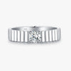 Wholesale S925 Silver Neutral Style Geometric Joker Ring With Mosan Diamond For Women