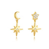 Wholesale S925 Silver Niche Design Powder Zirconium Five Petal Flower Geometric Pattern Elegant All Match Women's Earrings