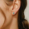 Wholesale S925 Silver Niche Design Turquoise Earrings With Cartoon Characters For Women