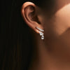 Wholesale S925 Silver Old Money Style Shiny Water Drop Pendant Rif Drill Broken Drill Earrings For Women