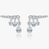 Wholesale S925 Silver Old Money Style Shiny Water Drop Pendant Rif Drill Broken Drill Earrings For Women