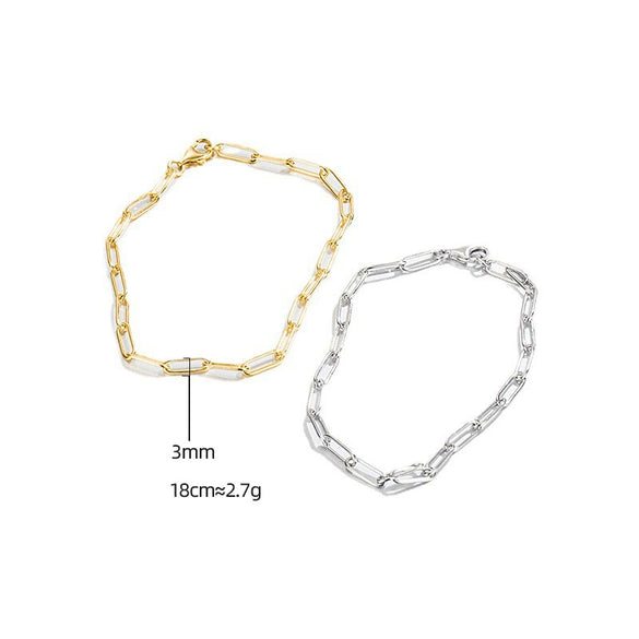 Wholesale S925 Silver Pclip Cuban Bracelet With Geometric Pattern Electroplated For Women Simple High End Light Luxury And Trendy