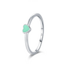 Wholesale S925 Silver Peach Heart Dopamine Enamel Electroplated Ring For Women