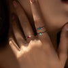 Wholesale S925 Silver Peach Heart Dopamine Enamel Electroplated Ring For Women