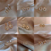 Wholesale S925 Silver Pearl Electroplated Alloy Flower Water Drop Cat's Eye Earrings For Women
