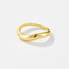 Wholesale S925 Silver Plain Ring For Women With Geometric Styling And Electroplating