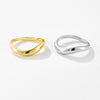 Wholesale S925 Silver Plain Ring For Women With Geometric Styling And Electroplating