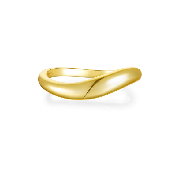 Wholesale S925 Silver Plain Ring For Women With Geometric Styling And Electroplating