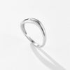 Wholesale S925 Silver Plain Ring For Women With Geometric Styling And Electroplating