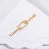 Wholesale S925 Silver Rectangular Detachable Buckle Zirconia Diy Pearl Emerald Bracelet Necklace