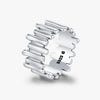 Wholesale S925 Silver Retro Asymmetrical Design Ring For Women