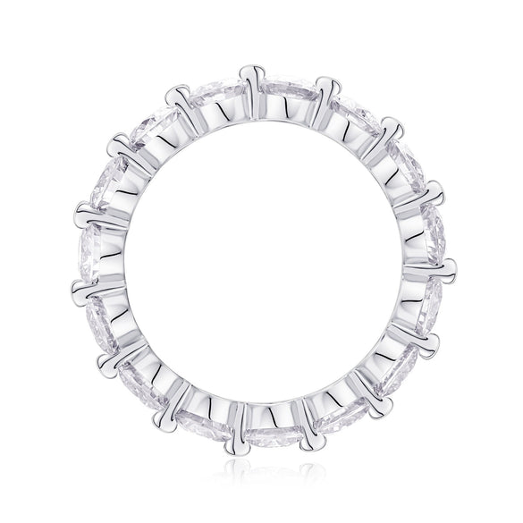 Wholesale S925 Silver Ring With Moissanite And Geometric Pattern Luxury Inlay Fashion Style For Women