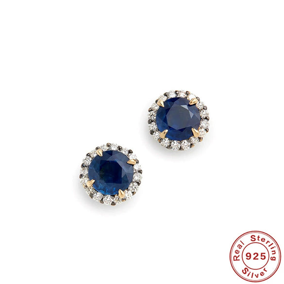 Wholesale S925 Silver Round Cat's Eye Earrings For Women With Retro Elegant Style And Geometric Design Electroplated
