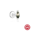 Wholesale S925 Silver Simple Fashion Natural Water Grass Agate Geometric Earrings With Zirconia Processing For Women