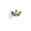 Wholesale S925 Silver Simple Fashion Natural Water Grass Agate Geometric Earrings With Zirconia Processing For Women