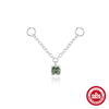 Wholesale S925 Silver Simple Fashion Natural Water Grass Agate Geometric Earrings With Zirconia Processing For Women