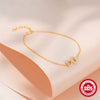 Wholesale S925 Silver Simple Geometric Bracelet With Love Design And Electroplating For Unisex