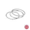 Wholesale S925 Silver Simple Women's Ring Set With Geometric Shape And Zirconia Processing
