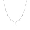 Wholesale S925 Silver Small Round Bead Necklace With Multi Diamond Geometric Design Electroplated In Platinum Or 18K Gold Fashion Clavicle Chain Niche Design