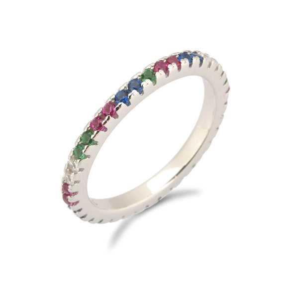 Wholesale S925 Silver Stacked Diamond Zircon Ring With Geometric Design And Electroplating In Retro Simple Fashion Style For Women And Unisex