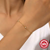 Wholesale S925 Silver Star Shape Electroplated Gipsophila Bracelet For Women