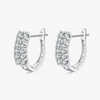 Wholesale S925 Silver U Shape Niche Style Diamond Earrings For Women