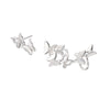 Wholesale S925 Silver Women's Asymmetric Flexible Butterfly Animal Zodiac Fashionable Light Luxury Electroplated Earrings