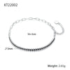 Wholesale S925 Silver Women's Bracelet Fully Inlaid With Zircon Geometric Style Hand Ornament Jewelry